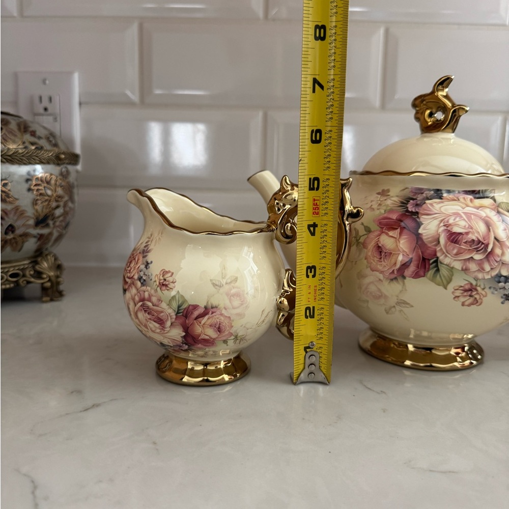 Fanquare Porcelain Tea Sets Creamer,Tea Pot Set of 2 - Picture 13 of 13